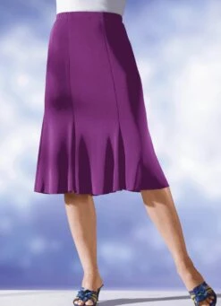 6-Bahnenrock In Modischer Godet-Form -Kleider Mut Verkaufsgeschäft 6 bahnenrock in modischer godet form farbe orchidee groesse 050