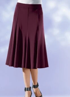 8-Bahnenrock Mit Glockig Schwingendem Saum -Kleider Mut Verkaufsgeschäft 8 bahnenrock mit glockig schwingendem saum farbe bordeaux groesse 026