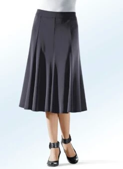 8-Bahnenrock Mit Glockig Schwingendem Saum -Kleider Mut Verkaufsgeschäft 8 bahnenrock mit glockig schwingendem saum farbe grau groesse 048