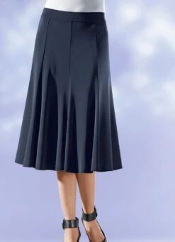 8-Bahnenrock Mit Glockig Schwingendem Saum -Kleider Mut Verkaufsgeschäft 8 bahnenrock mit glockig schwingendem saum farbe marine groesse 024