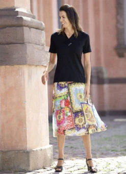 Bezauberndes Shirt Mit Breiter Blende In 3 Farben -Kleider Mut Verkaufsgeschäft bezauberndes shirt mit breiter blende in 3 farben farbe schwarz groesse 040 1