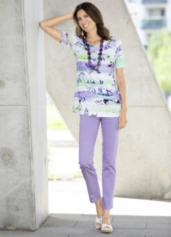 Fabelhaftes Shirt Mit Farbbrillantem Inkjet-Druck -Kleider Mut Verkaufsgeschäft fabelhaftes shirt mit farbbrillantem inkjet druck farbe weiss lavendel groesse 042 3