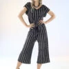 Jumpsuit Mit Streifendessin Allover