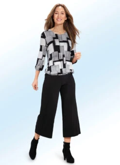 Pflegeleichte Culotte -Kleider Mut Verkaufsgeschäft pflegeleichte culotte farbe schwarz groesse 024 4