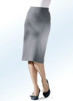 Rock In Gerader Schnittführung -Kleider Mut Verkaufsgeschäft rock in gerader schnittfuehrung farbe hellgrau mel groesse 021