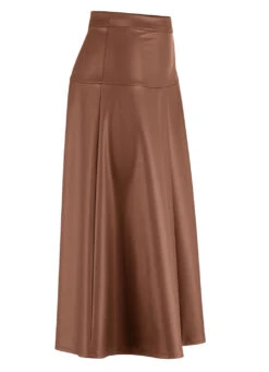 Rock In Leichter Tellerform -Kleider Mut Verkaufsgeschäft rock in leichter tellerform farbe cognac groesse 020 1