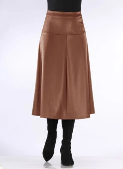 Rock In Leichter Tellerform -Kleider Mut Verkaufsgeschäft rock in leichter tellerform farbe cognac groesse 020