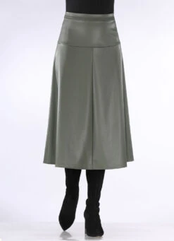 Rock In Leichter Tellerform -Kleider Mut Verkaufsgeschäft rock in leichter tellerform farbe oliv groesse 050