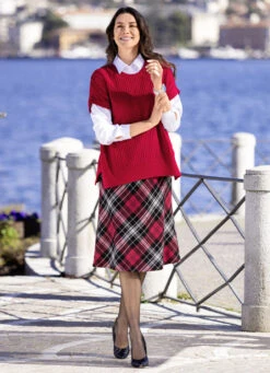 Rock In Schicker A-Linie -Kleider Mut Verkaufsgeschäft rock in schicker a linie farbe rot schwarz groesse 052 1