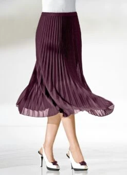 Rock Mit Sonnenplissee-Falten -Kleider Mut Verkaufsgeschäft rock mit sonnenplissee falten farbe bordeaux groesse 040