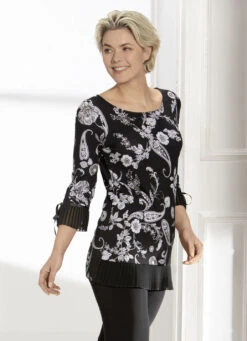 Shirt Mit Bindeband Am Saum