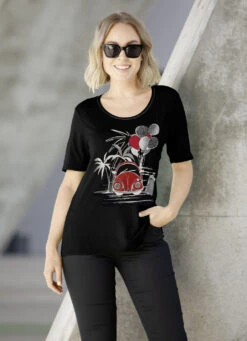 Shirt Mit Flatlock-Naht In 3 Farben -Kleider Mut Verkaufsgeschäft shirt mit flatlock naht in 3 farben farbe schwarz groesse 038