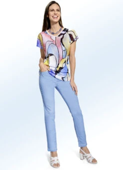 Wundervolles Shirt Mit überschnittener Schulterpartie -Kleider Mut Verkaufsgeschäft wundervolles shirt mit ueberschnittener schulterpartie farbe multicolor groesse 036 1